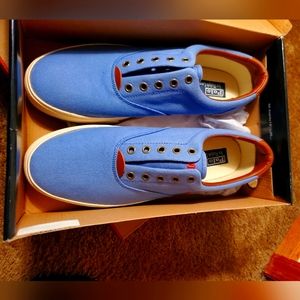 Polo Ralph Lauren Blue Low Top Canvas Sneakers